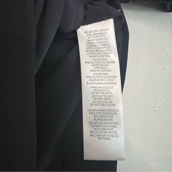 NWT Alex Evenings Black Gunmetal Midi Tank Dress with Glitter Jacket Size 8 - Picture 13 of 14